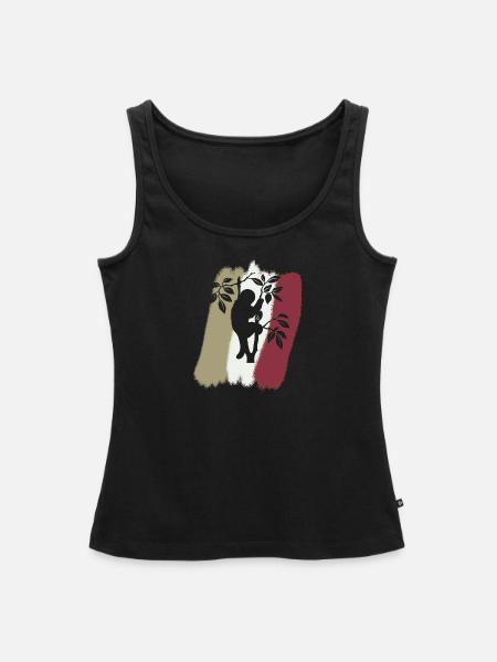 Faultier Rest Chill - Frauen Premium Organic Tank Top - Schwarz