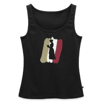 Reading Education Novel - Women’s Premium Organic Tank top - black - Front - AI Model Female 172 light (172cm)