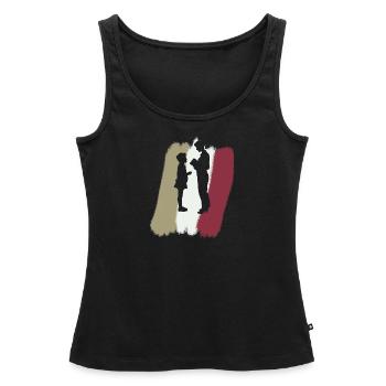Enseignant à l’école primaire - Débardeur bio Premium Femme - noir - Devant - AI Model Female 172 light (172cm)