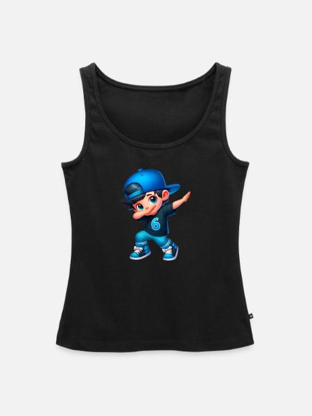 6 year old boy - Frauen Premium Organic Tank Top - Schwarz