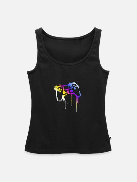 Gamepad - Frauen Premium Organic Tank Top - Schwarz