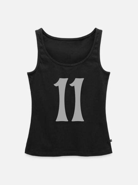 11 - Frauen Premium Organic Tank Top - Schwarz