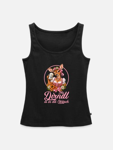 Reh im Dirndl Bierfest - Frauen Premium Organic Tank Top - Schwarz