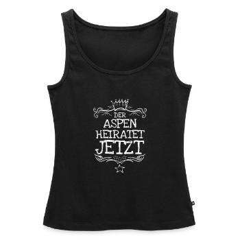 Geschenk für Aspen - Frauen Premium Organic Tank Top - Schwarz - Vorne - AI Model Female 172 light (172cm)