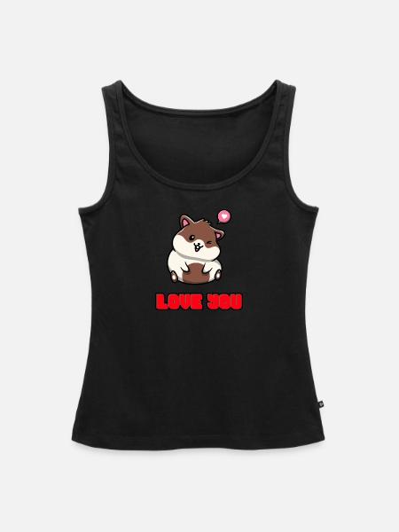 Ich liebe dich, Meerschweinchen - Frauen Premium Organic Tank Top - Schwarz