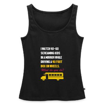 Schulbusfahrer Schulbus - Frauen Premium Organic Tank Top - Schwarz - Vorne - AI Model Female 172 light (172cm)