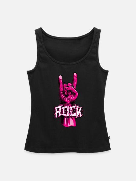 Rock it Pink - Frauen Premium Organic Tank Top - Schwarz