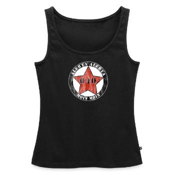 Antifascist Action Hamburg - Women’s Premium Organic Tank top - black - Front - AI Model Female 172 light (172cm)