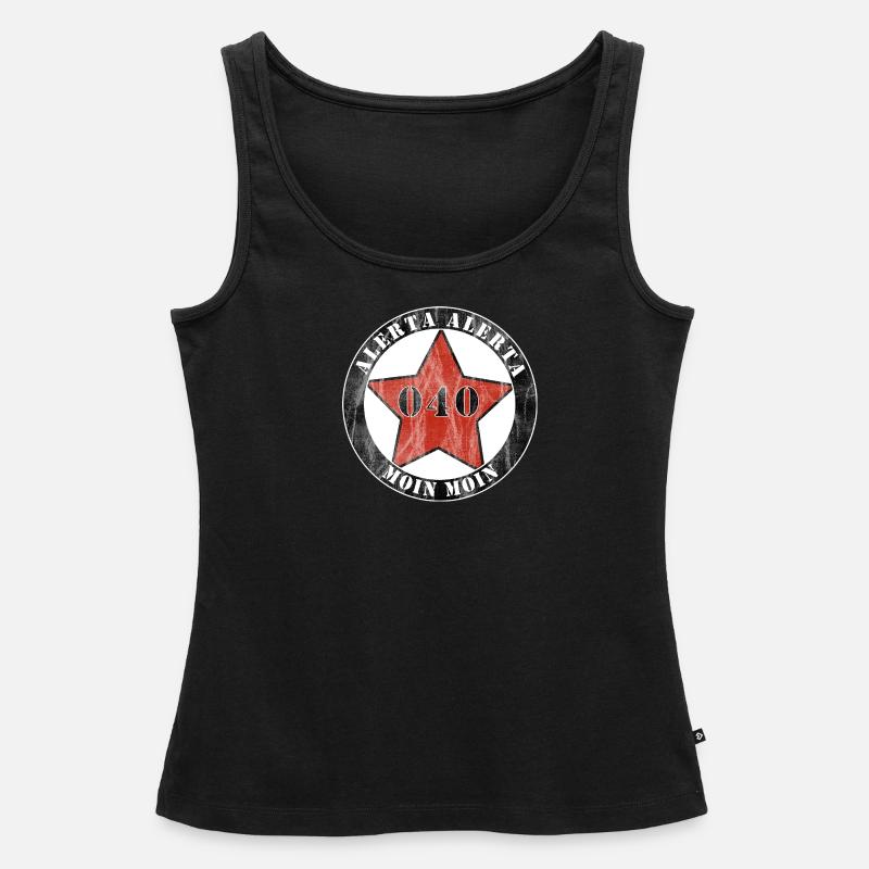 Action antifasciste Hambourg - Débardeur bio Premium Femme - noir