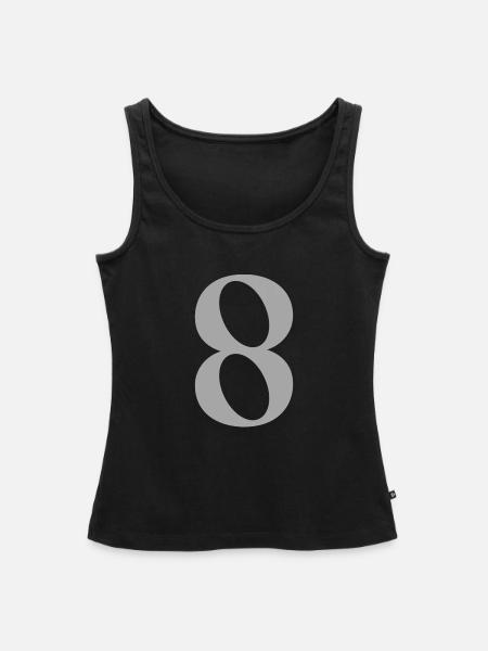 8 - Frauen Premium Organic Tank Top - Schwarz