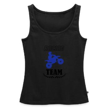 racing team - Frauen Premium Organic Tank Top - Schwarz - Vorne - AI Model Female 172 light (172cm)