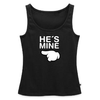 He´s Mine (Comic Hand) - Débardeur bio Premium Femme - noir - Devant - AI Model Female 172 light (172cm)