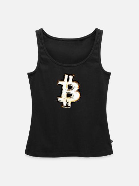 Bitcoin modern B - Frauen Premium Organic Tank Top - Schwarz
