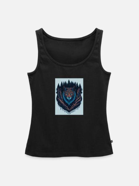 Lynx Logo - Frauen Premium Organic Tank Top - Schwarz