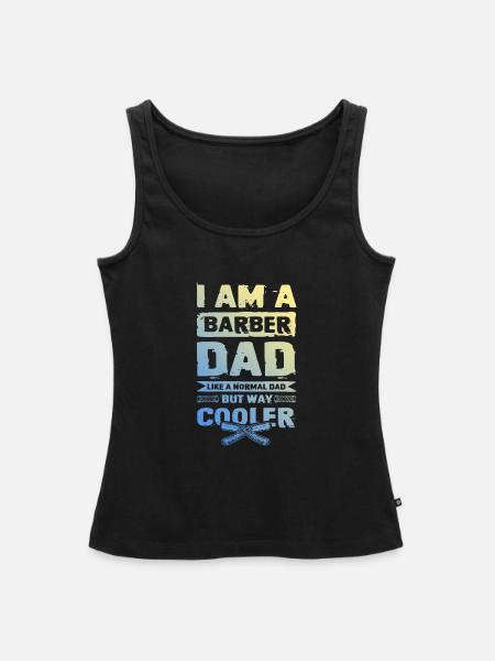 Barber Dad - Frauen Premium Organic Tank Top - Schwarz
