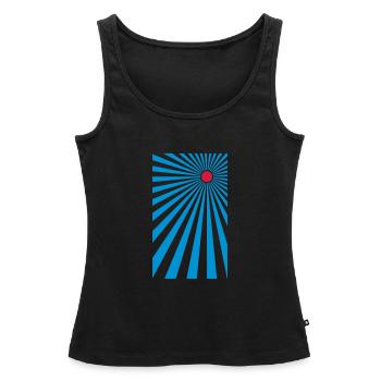Japanese sun rays - Women’s Premium Organic Tank top - black - Front - AI Model Female 172 light (172cm)