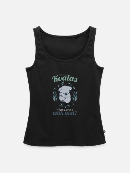 ich liebe Koalas - Frauen Premium Organic Tank Top - Schwarz