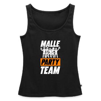 Malle Party Team - Frauen Premium Organic Tank Top - Schwarz - Vorne - AI Model Female 172 light (172cm)