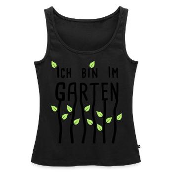 Garten - Ich bin im Garten - Frauen Premium Organic Tank Top - Schwarz - Vorne - AI Model Female 172 light (172cm)