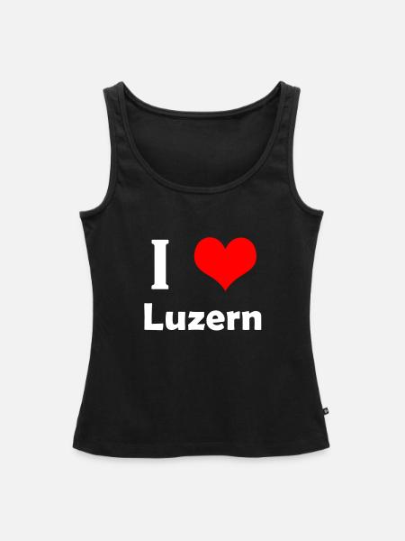 I love Luzern - Frauen Premium Organic Tank Top - Schwarz