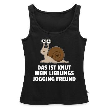 Schnecke Lieblings Jogging Freund Laufen Geschenk - Frauen Premium Organic Tank Top - Schwarz - Vorne - AI Model Female 172 light (172cm)