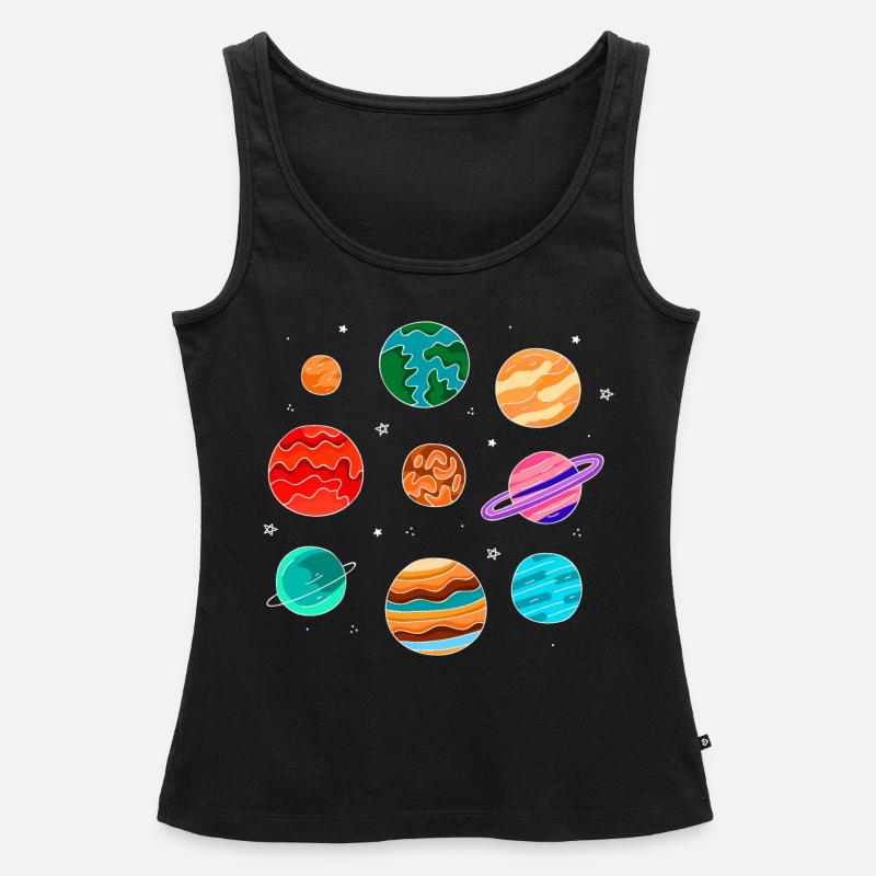 Solar system with planets solar system universe - Women’s Premium Organic Tank top - black