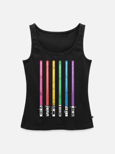 Pride Regenbogen CSD LGBT - Frauen Premium Organic Tank Top - Schwarz