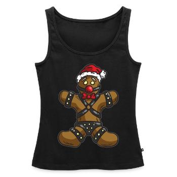 Frecher Lebkuchenmann Versaute Weihnachten BdM - Frauen Premium Organic Tank Top - Schwarz - Vorne - AI Model Female 172 light (172cm)