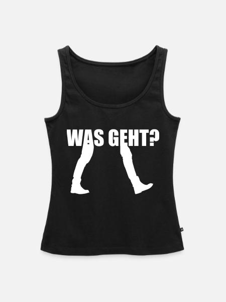 Was Geht Begrüßung - Frauen Premium Organic Tank Top - Schwarz