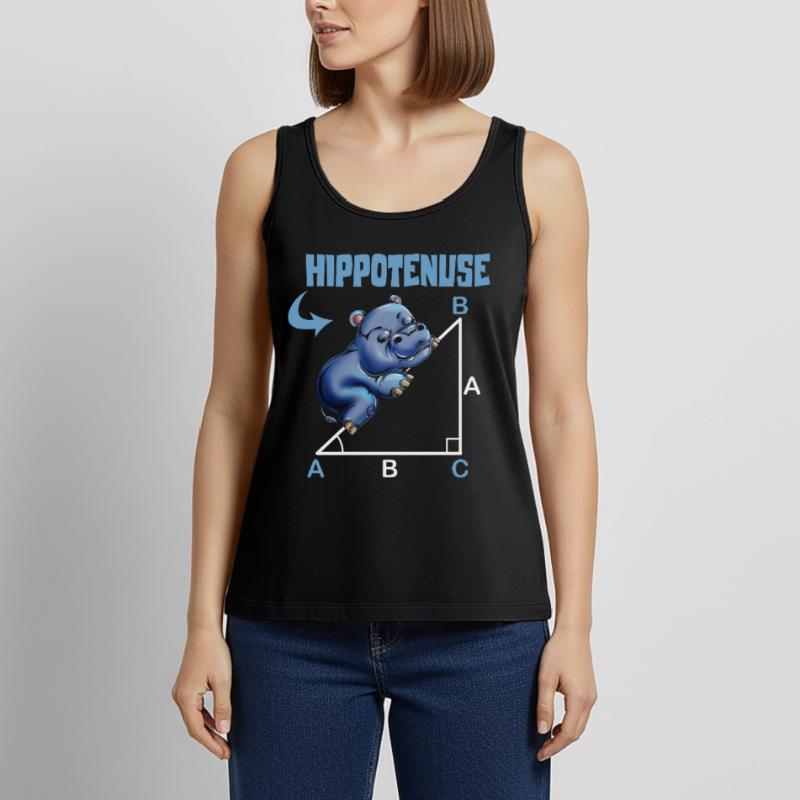 Math Hippotenuse Angular Function Hypotenuse Hippo Women’s Premium Organic Tank top