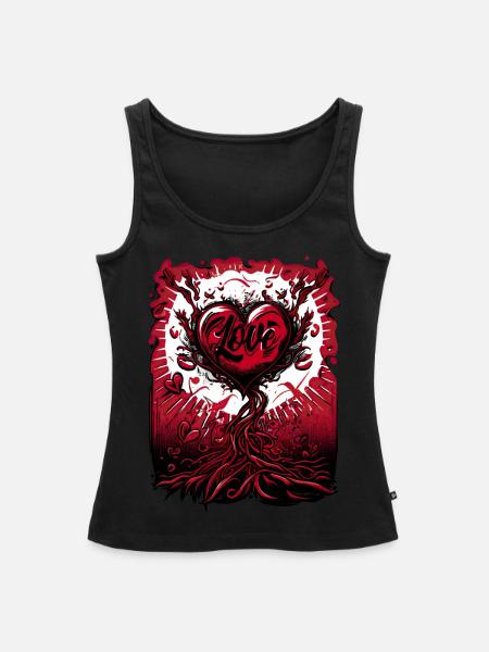 Liebe mich - Frauen Premium Organic Tank Top - Schwarz