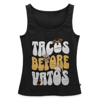 Taco - Frauen Premium Organic Tank Top - Schwarz - Vorne - AI Model Female 172 light (172cm)