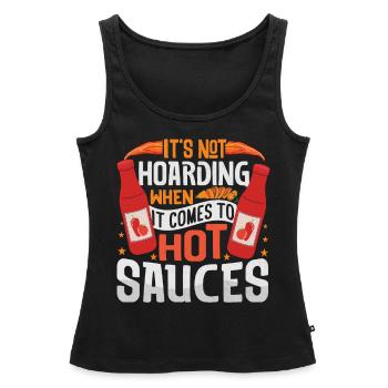 Spicy Food Pepper Lover Outfit for Spicy - Women’s Premium Organic Tank top - black - Front - AI Model Female 172 light (172cm)