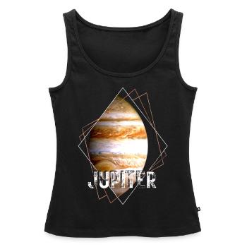 Jupiter Planet Sonnensystem - Frauen Premium Organic Tank Top - Schwarz - Vorne - AI Model Female 172 light (172cm)