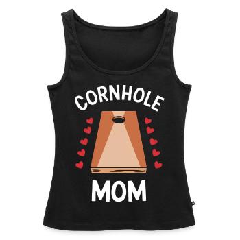 Cornhole Spruch Mama Lustiges Cornhole Geschenk - Frauen Premium Organic Tank Top - Schwarz - Vorne - AI Model Female 172 light (172cm)