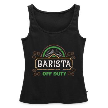 Barista Of Duty - Barista - Débardeur bio Premium Femme - noir - Devant - AI Model Female 172 light (172cm)
