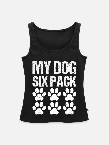my dog six pack - Frauen Premium Organic Tank Top - Schwarz