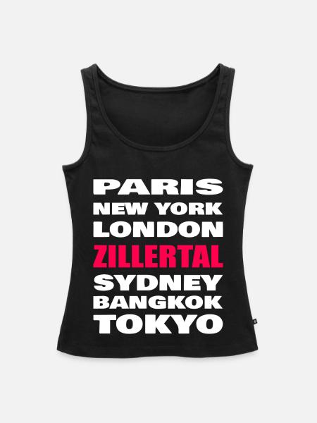 Zillertal Alpen  - Frauen Premium Organic Tank Top - Schwarz