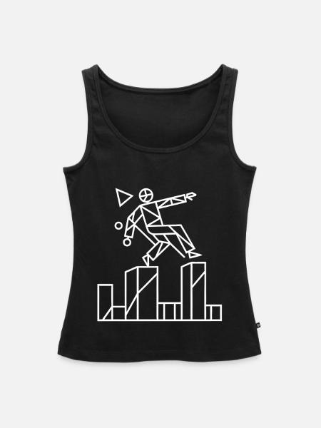 Parkour Runner - Frauen Premium Organic Tank Top - Schwarz