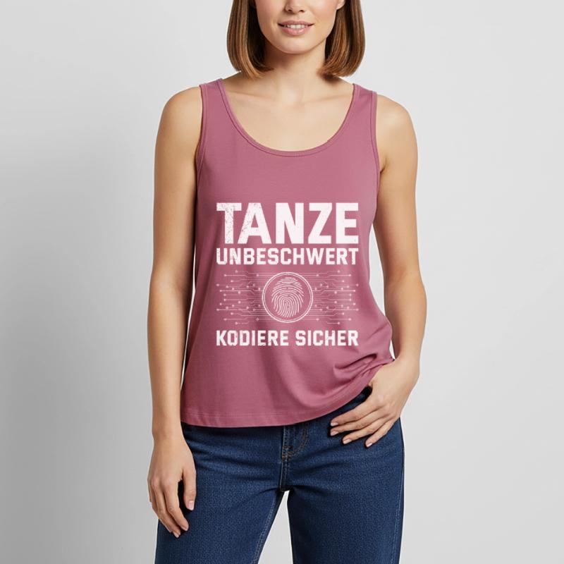 Science Coder DANCE CAREFREE, CODE SAFELY Women’s Premium Organic Tank top