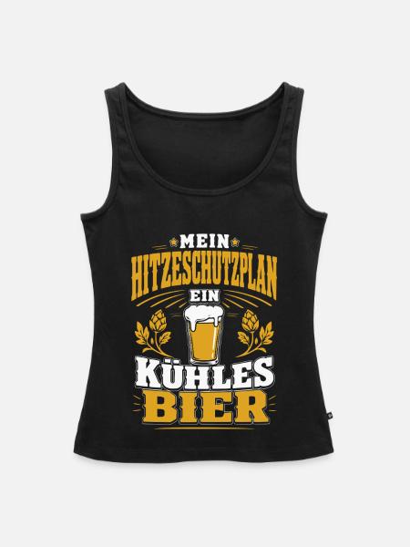 Mein Hitzeschutzplan Ein Kühles Bier - Frauen Premium Organic Tank Top - Schwarz