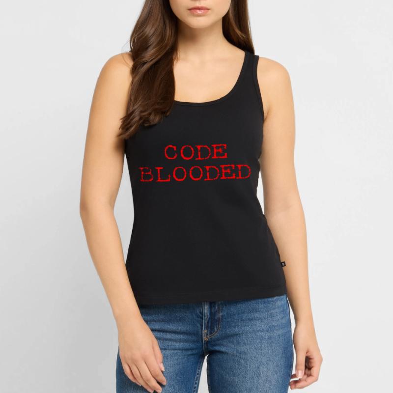 Code Blooded Cooler Programmierer-Codierer Code-Blooded Frauen Premium Organic Tank Top