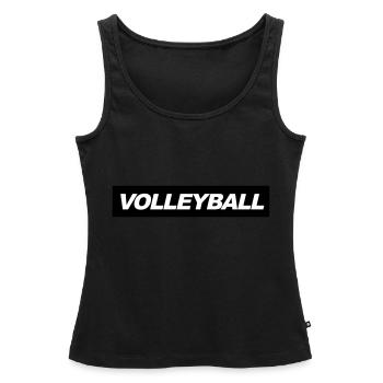 Volley-ball joueur de volley-ball - Débardeur bio Premium Femme - noir - Devant - AI Model Female 172 light (172cm)