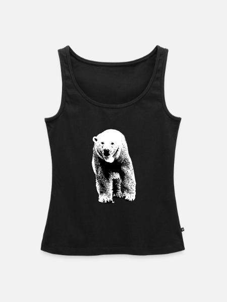Polar Bear - Eisbär - Frauen Premium Organic Tank Top - Schwarz
