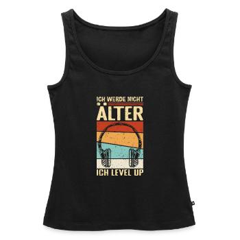 Ich werde nicht Älter Ich Level Up | Gaming Konsol - Frauen Premium Organic Tank Top - Schwarz - Vorne - AI Model Female 172 light (172cm)