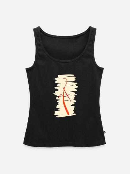 Abstraktes A - Frauen Premium Organic Tank Top - Schwarz