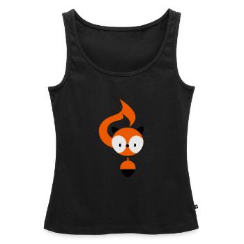 eichhoernchen_3f - Women’s Premium Organic Tank top - black - Front - AI Model Female 172 light (172cm)