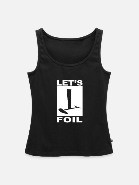 LASS S FOIL! - Frauen Premium Organic Tank Top - Schwarz