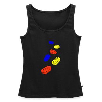 Eier symbol - Frauen Premium Organic Tank Top - Schwarz - Vorne - AI Model Female 172 light (172cm)