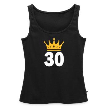 30 Krone 30. Geburtstag 30 Jahre - Frauen Premium Organic Tank Top - Schwarz - Vorne - AI Model Female 172 light (172cm)